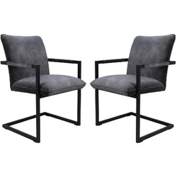 HSM Collection HSM - -Eetkamerstoel Boston S|2-56x68x89-Donker