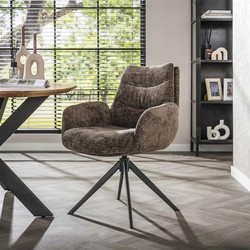 Hoyz Collection  Armstoel Lounge - Rich Taupe - Set van 2