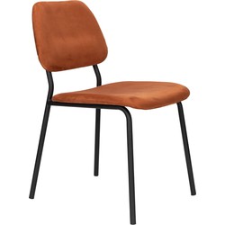 Dutchbone Darby Eetkamerstoelen Terra Cotta - Set van 2 - Bruin