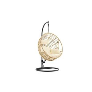 Fjôrd  Hangstoel Zwart|Naturel - Wicker - Viga