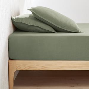 LA REDOUTE INTERIEURS Hoeslaken in gewassen linnen, omslag 30 cm, Linot