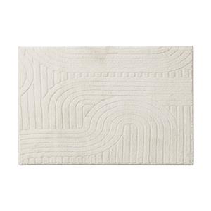 Xenos Vloerkleed wave - wit - 60x90 cm