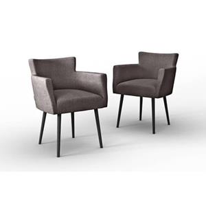 NADUVI Collection Set van 2 eetkamerstoelen Billie linnen