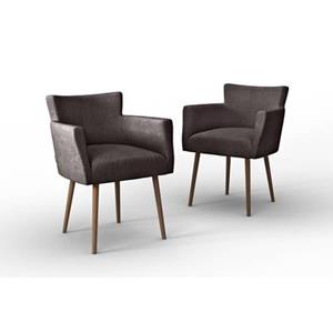 NADUVI Collection Set van 2 eetkamerstoelen Billie linnen