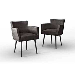 NADUVI Collection Set van 2 eetkamerstoelen Billie linnen