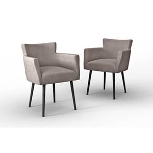 NADUVI Collection Set van 2 eetkamerstoelen Billie linnen