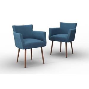 NADUVI Collection Set van 2 eetkamerstoelen Billie linnen | 