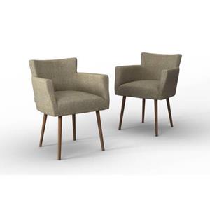 NADUVI Collection Set van 2 eetkamerstoelen Billie linnen | 