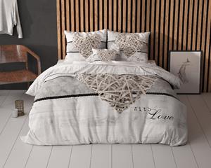 RoyalTextile - Home Is Heart Dekbedovertrek - Wit - 140 x 220
