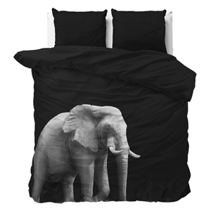 RoyalTextile - Elephant Dekbedovertrek - Zwart - 240 x 220