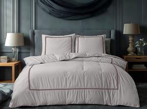 RoyalTextile - Brata Dekbedovertrek - Taupe - Taupe 140 x 200/260