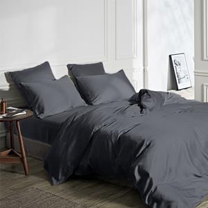 RoyalTextile - Dekbedovertrek 100% Bamboo - Antraciet - 140 x 200/220