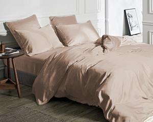 RoyalTextile - Dekbedovertrek 100% Bamboo - Taupe - 200 x 200/220