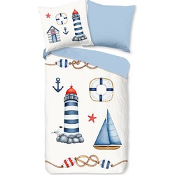 Pure Schip Ahoy Kinderdekbedovertrek Blauw