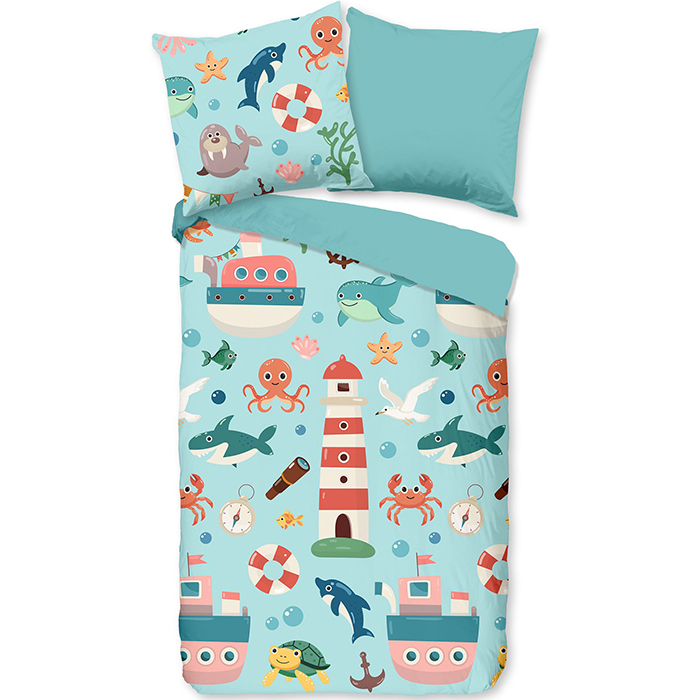 Pure Sailor Kinderdekbedovertrek Blauw