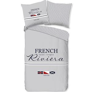 Pure Riviera Dekbedovertrek Grijs-1-persoons (140 x 200/220 cm)