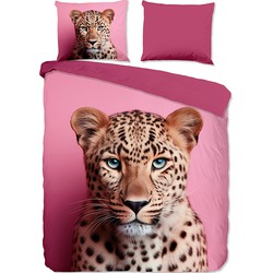 Pure Jachtluipaard Dekbedovertrek Roze-Lits-jumeaux (240 x 200/220 cm)