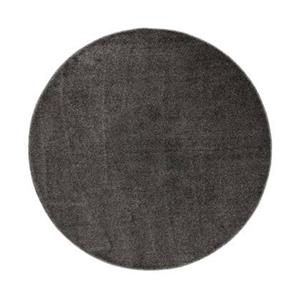 Tapeso Rond vloerkleed Fine - grijs - 120 cm rond