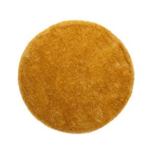 Tapeso Rond hoogpolig vloerkleed velvet - Posh goud - 240 cm rond