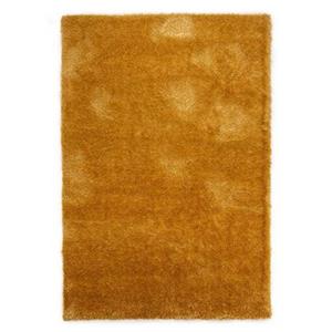 Tapeso Hoogpolig vloerkleed velvet - Posh goud - 240x340 cm