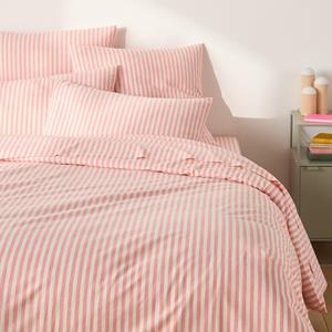 LA REDOUTE INTERIEURS Housse de couette en coton, Soizic corail