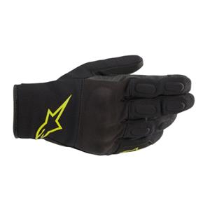 ALPINESTARS S Max Drystar, Tussenseizoen motorhandschoenen, Zwart-Geel Fluo