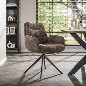 LifestyleFurn Draaibare Eetkamerstoel Kristee Chenille - Taupe