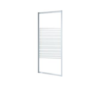 Baseline  Inloopdouche 90 X 185cm - Wit Profiel - 4 Mm Helder Glas