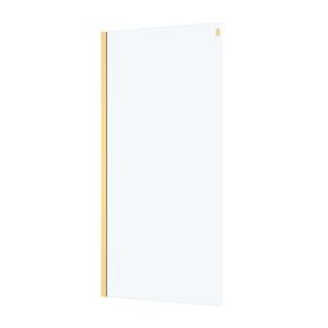 Aurlane  Zijwand Rolling 90 X 200cm - Goud Profiel - 8 Mm Helder Glas
