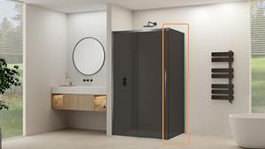 Van Rijn ST09 zijwand met rookglas 120x200cm geborsteld gun metal