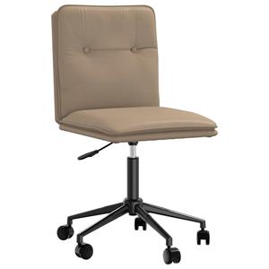 vidaXL Eetkamerstoelen 2 st kunstleer cappuccinokleurig
