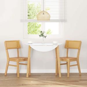 vidaXL Eetkamerstoelen 2 st massief hout rubber