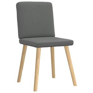 vidaXL Eetkamerstoelen 4 st stof donkergrijs