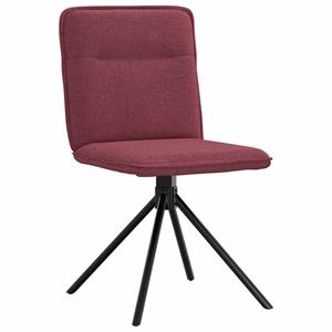 vidaXL Eetkamerstoelen 4 st stof wijnrood