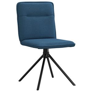 vidaXL Eetkamerstoelen 4 st stof blauw