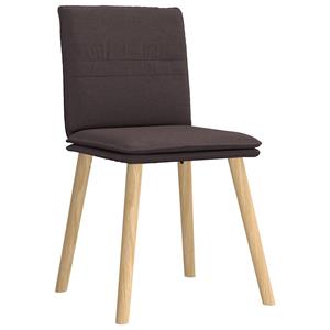 vidaXL Eetkamerstoelen 4 st stof donkerbruin