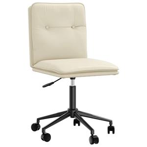 vidaXL Eetkamerstoelen 4 st kunstleer crèmekleurig