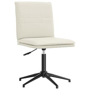 vidaXL Eetkamerstoelen 6 st fluweel crèmekleurig