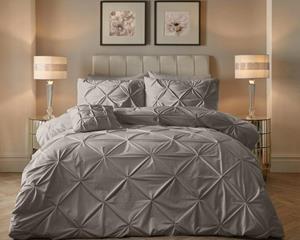 RoyalTextile - Velvet Pintuck Dekbedovertrek - Zand - 200 x 220