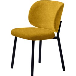 Giga Living  Eetkamerstoel Geel - 49x52x81,5cm - Swan - Set van 2