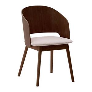 Kave Home Senoa Eetkamerstoel - Walnoot / Beige
