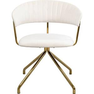 Kare Design Belle draaistoel armleuningen - fluweel - creme