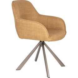 Housecraft Living Toye Eetkamerstoel Geel - Set van 2