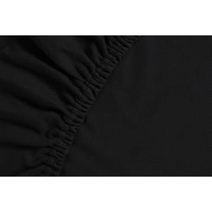 Ambiante Jersey - Topper Hoeslaken - 200x200|210 - Zwart