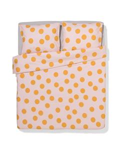 HEMA Dekbedovertrek 200x200/220cm Zacht Katoen Stippen Roze (lichtroze)