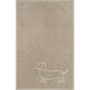 Cawö Cawo We love Dogs gemustert 6248 Handdoek 50x100 natur/beige