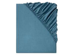 Livarno home Satijnen hoeslaken 140-160 x 200 cm (Blauw)