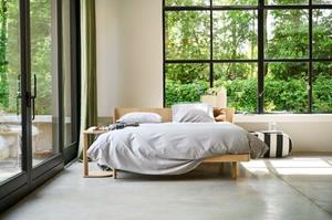 Auping Pearl Grey Satin dekbedovertrek 240x200/220 Grey