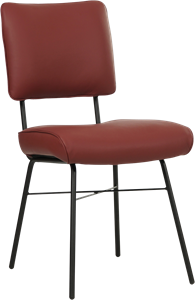 SHOPX HUISCOLLECTIE Rode leren industriële design eetkamerstoel Solid - Toledo Leer Cherry (rood leer)