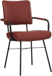 SHOPX HUISCOLLECTIE Rode leren industriële design eetkamerstoel Solid - Toledo Leer Cherry (rood leer)